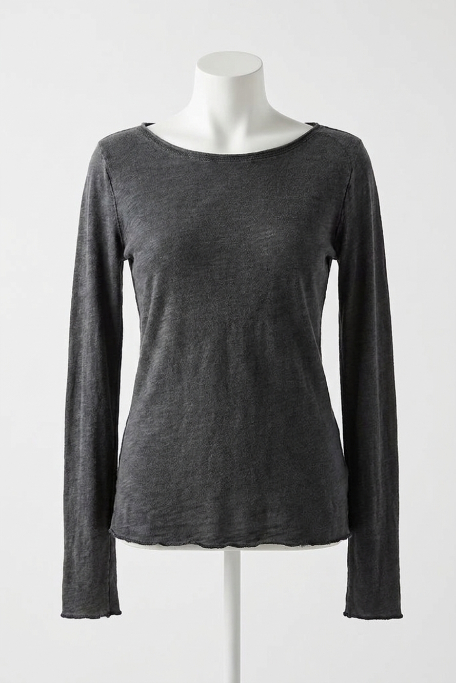 NEW FREE PEOPLE be my baby long sleeve top in black